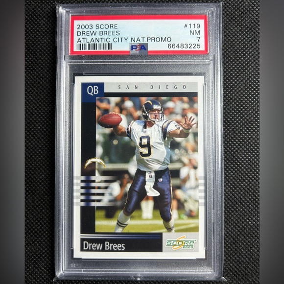 2003 Score National Promo #119 /5 SSP Drew Brees POP 1 PSA 7 NM None Higher - Picture 1 of 2